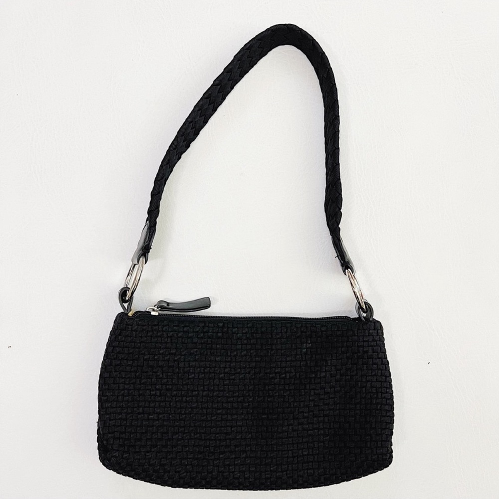 Y2K The Sak Black Crochet Woven Shoulder Bag